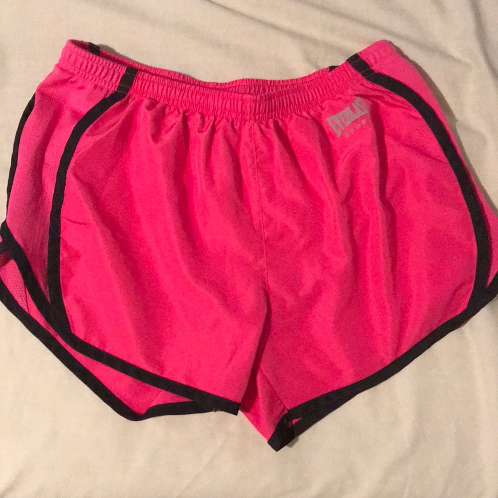 Everlast Neon Pink Running Shorts with Black Trim